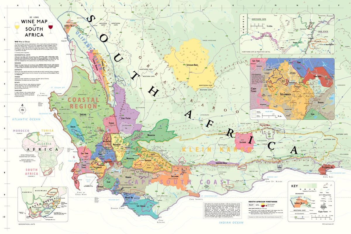 نقشه franschhoek از wineries