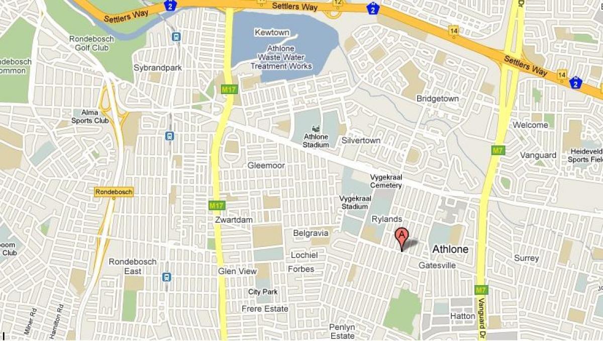 نقشه athlone کیپ تاون