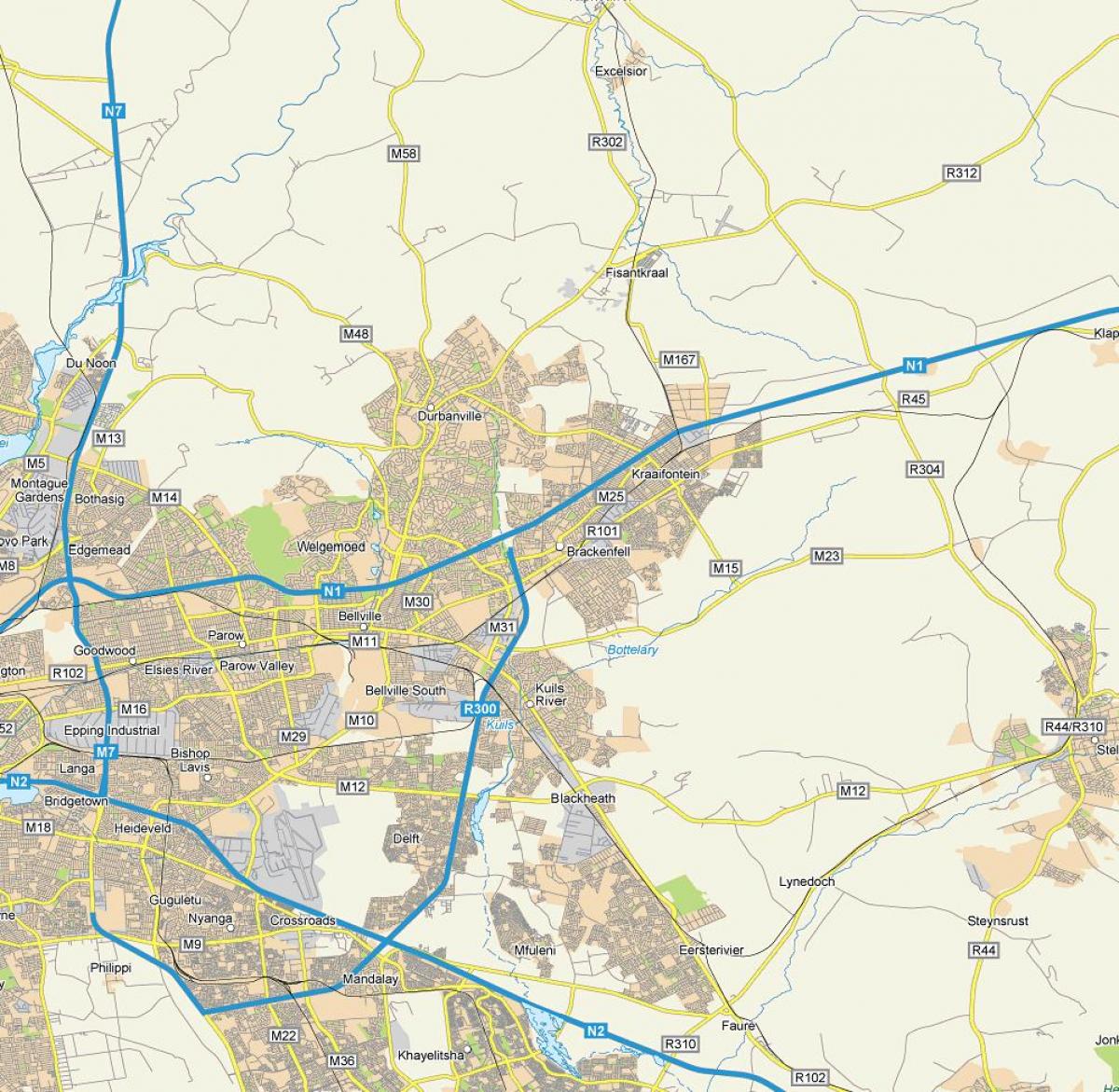 نقشه brackenfell کیپ تاون