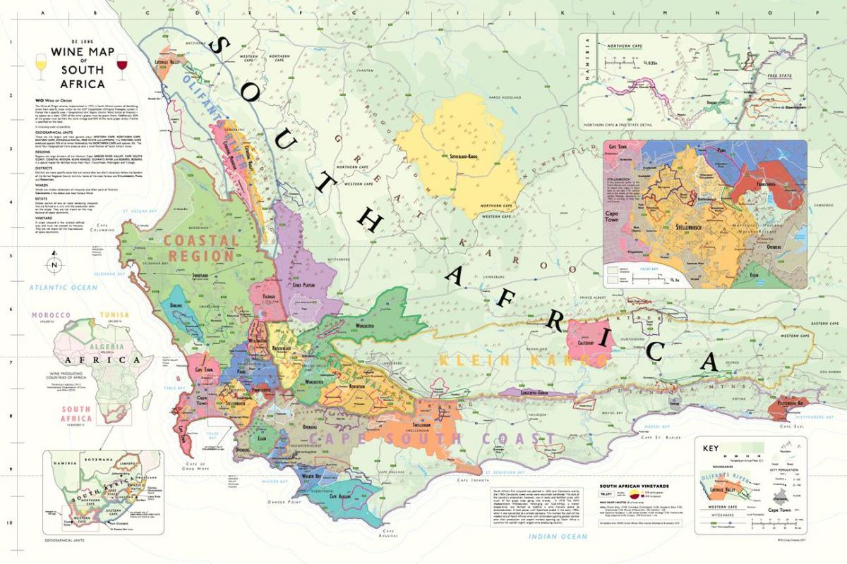 نقشه franschhoek از wineries