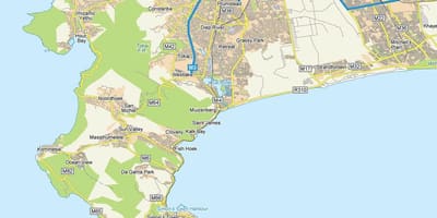 نقشه muizenberg کیپ تاون
