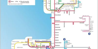 Myciti, اتوبوس, نقشه مسیر