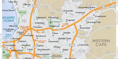 نقشه plattekloof کیپ تاون