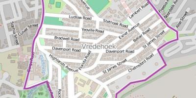 نقشه vredehoek کیپ تاون